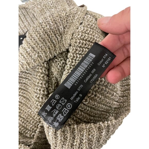 Massimo Dutti Womens Sweater Vest Small S Taupe Chunky Knit V-Neck 5776/669 NWT - Picture 12 of 15